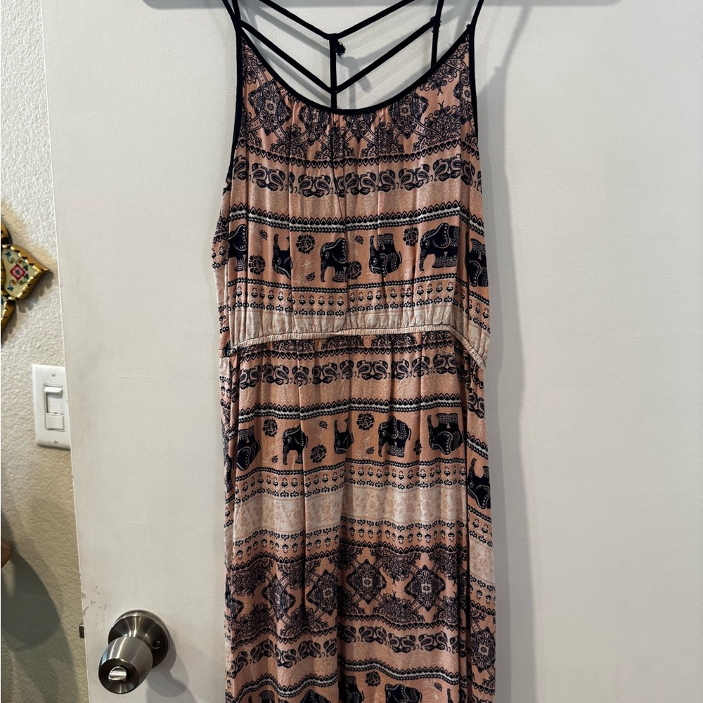 Bohemian Elephant Print Dress